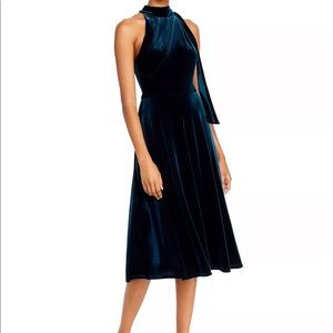Audrey Velvet High-Neck Dress